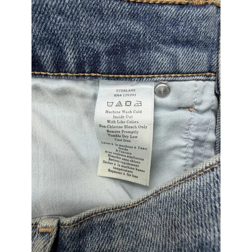 Everlane‎ The Way High Jeans Womens 27R Blue Medium Wash High Rise Wide Leg Crop